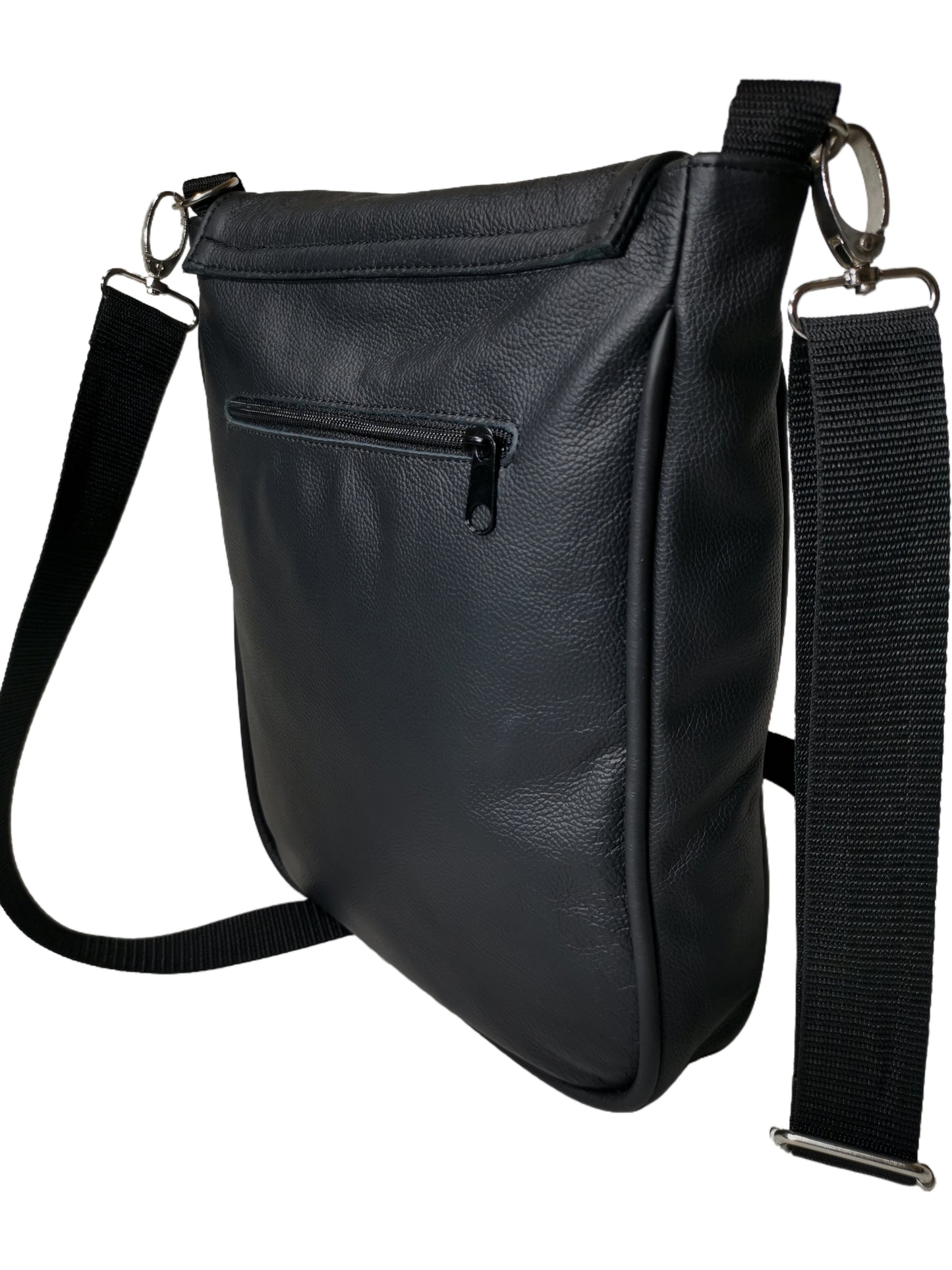 Genuine leather cross body bag
