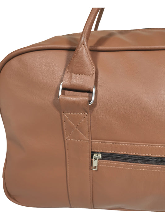 Genuine leather duffel bag