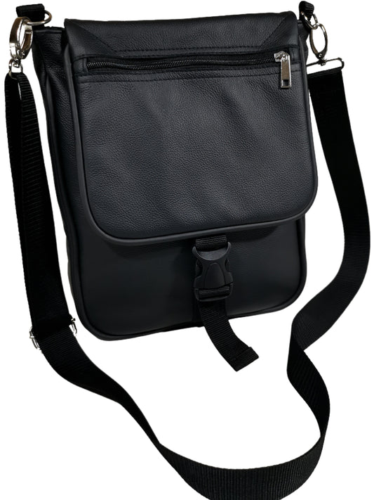 Genuine leather cross body bag