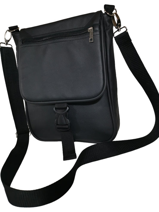 Genuine leather cross body bag