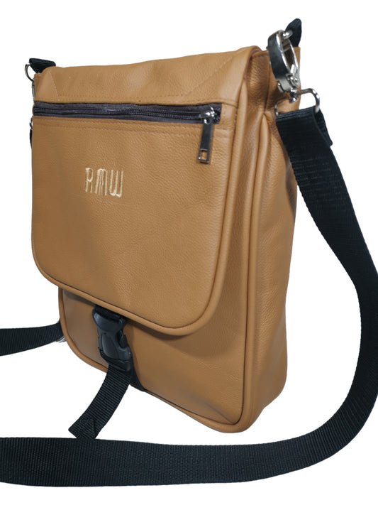 Genuine leather cross body bag