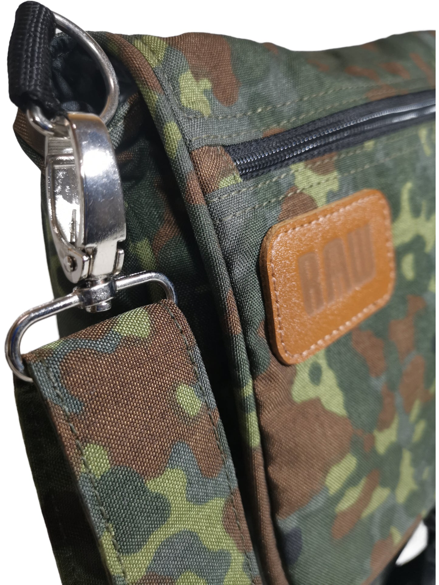 Camouflage canvass cross body bag