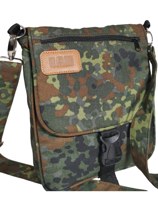 Camouflage canvass cross body bag