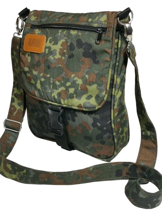 Camouflage canvass cross body bag